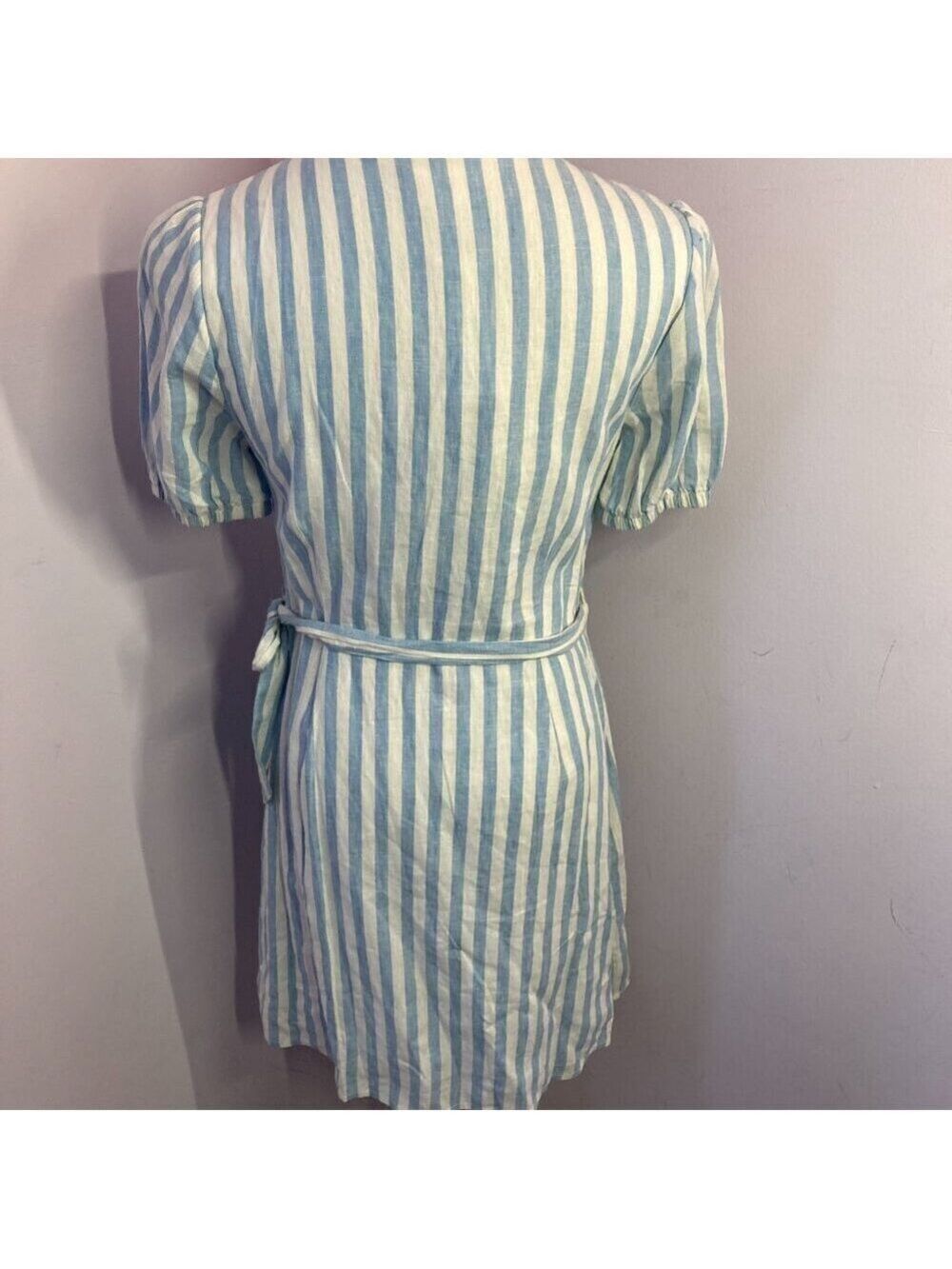 Everly Linen Blend Wrap Dress, NWT, Size M - Picture 6 of 12